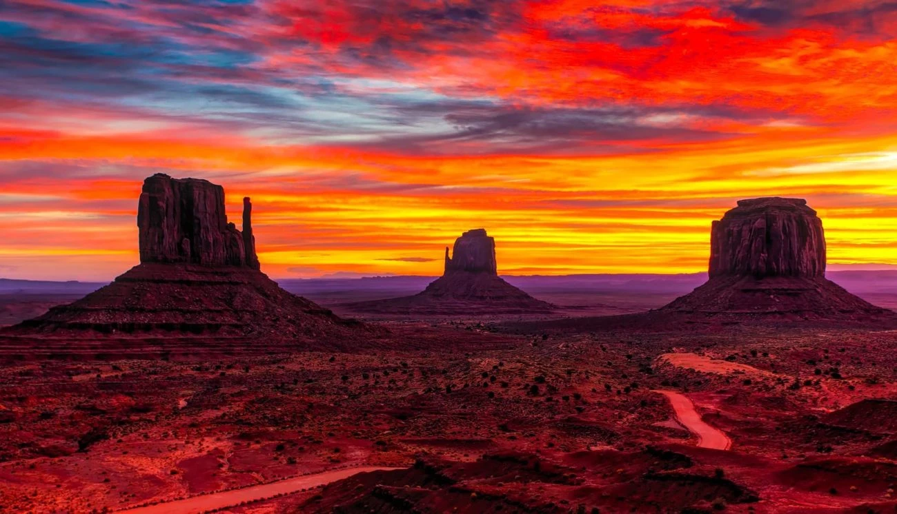 Arizona sunset rock formations